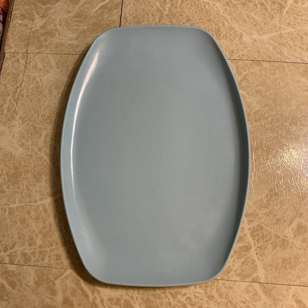 Marcrest Melmac Serving Platter 12.5x9.5 Light Blue Vintage MCM M-10 USA 50s